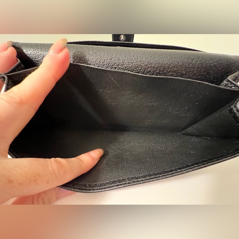 Authentic Gucci Black Eclipse Long Wallet Canvas & Leather *AMAZING CONDITION* - Picture 10 of 16